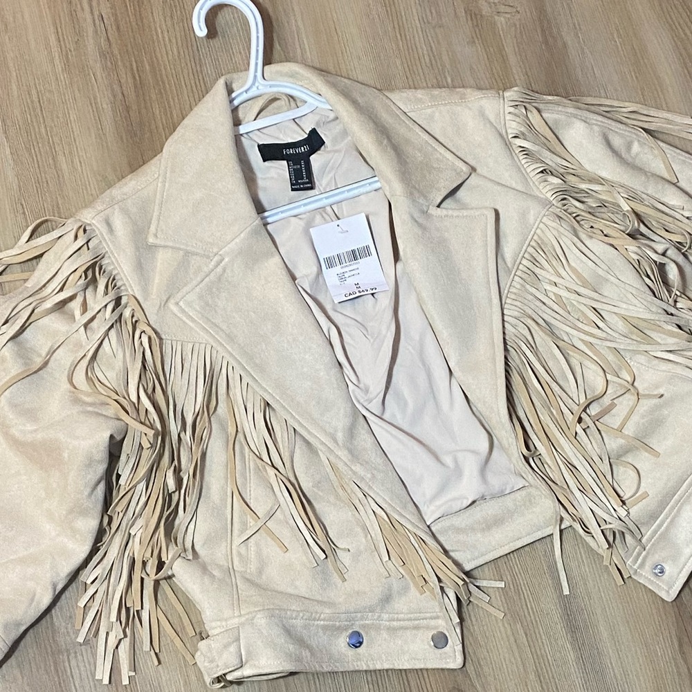 Forever 21 fringe jacket